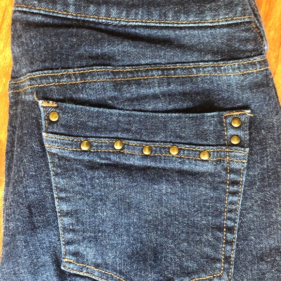 3/$25 Tapemeasure Dark Wash Studded Straight Jeans - Picture 3 of 6